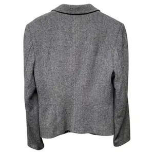 J‎ Crew Blazer Womens Sz 12 Gray Hidden Button Jacket Wool Stretch Preppy thumbnail 2