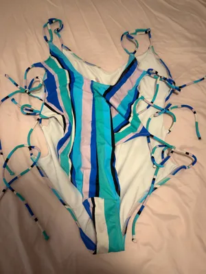 Lace-up one-piece swimsuit thumbnail 4
