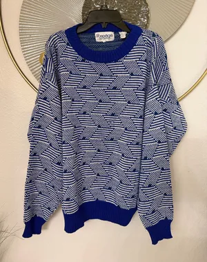 Vintage Repage Sweater Blue Size L thumbnail 1