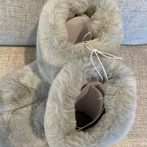 NWT Women's LC Allover Faux Fur Boot Slippers thumbnail 5