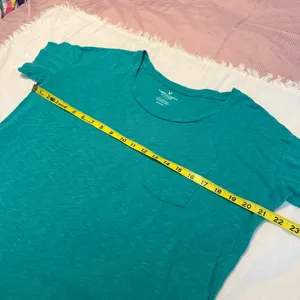 American Eagle Outfitters Oversized Pocket Tee Size Small Teal Casual Relaxed thumbnail 5