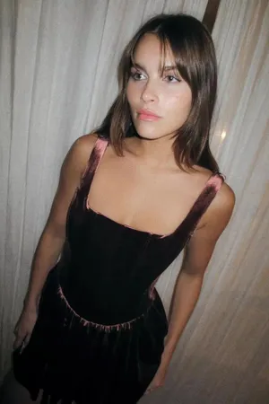 Zara Dress mini corset Velvet in Rich Purple Wedding party holiday thumbnail 14