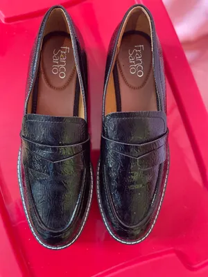 Franco Sarto Black Patent Leather Loafers, Women Shoe Size 9M thumbnail 3