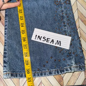 Vtg Bongo Jeans 13 City Rider Bootcut Embellished Flare Studded Y2K High‎ Rise thumbnail 10