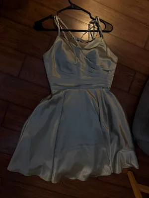 Green Dress Amazon Mini Satin thumbnail 3