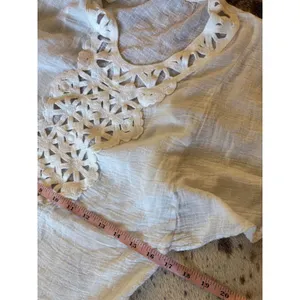 EBERJEY Balsa Beach Malena tunic cover-up Whote‎ Size S/M thumbnail 6