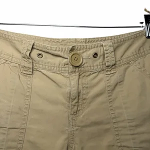 Aeropostale Women's 5/S Khaki Capri Pants Low Rise Utility Cargo Y2K 2000s thumbnail 4
