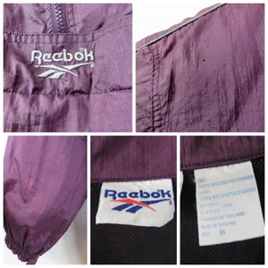 1990s Vintage Reebok Purple Wind Breaker Jacket Retro Streetwear thumbnail 14