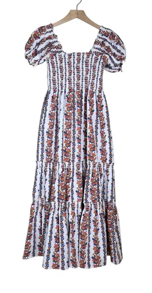 O.P.T. One Pretty Thing Women's M Daphne Floral Smocked Midi Dress NEW thumbnail 1