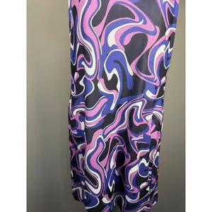 Miken High Neck Swim Cover‎ Up Medium NWT Y2K Swirl Halter Sheer Beach thumbnail 4