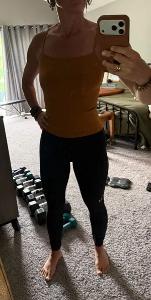 a new day Burnt Orange Slim Square-Neck Tank thumbnail 1