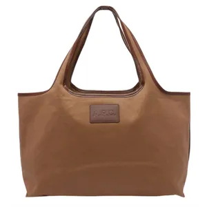 A.P.C. Harper Shopper Canvas Tote Bag Brown thumbnail 1