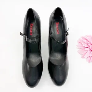 Demonia Dolly-50 Mary Jane Platform Heels Black Vegan Leather Goth Grunge Punk thumbnail 2