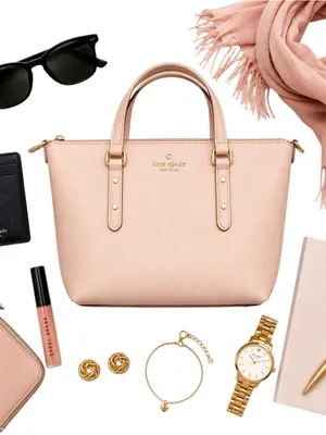 Kate Spade Larchmont Ave Penny Evangeline Satchel Blush Pink No Strap Bag in GUC thumbnail 2