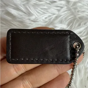 1.5" y2k COACH Vintage Fob Bag Charm Hang tag Hangtag thumbnail 2