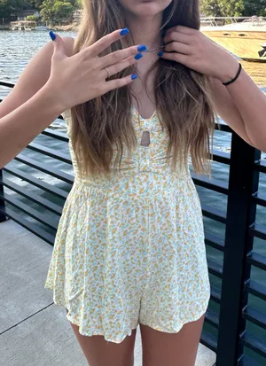Altar'd State yellow romper thumbnail 4