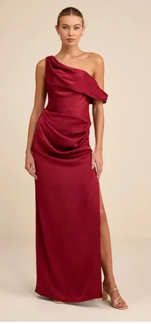 Lulus Satin Maxi Dress thumbnail 1