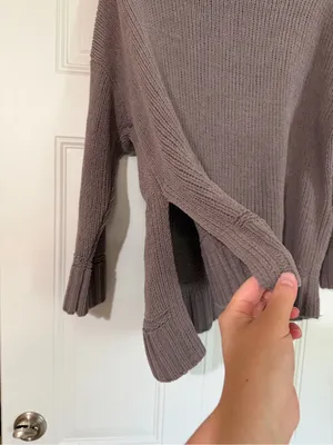 Aerie Small Mauve Knit Turtleneck Sweater Fall Winter Classic Chunky Oversized thumbnail 7