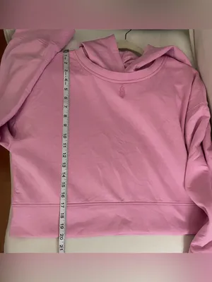 Free People NWT Playing Games Pink Cropped Hoodie Sweatshirt Pullover Size L thumbnail 7
