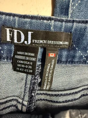 French Dressing Jeans FDJ Heart Embroidered Denim Jeans Size 6 EUC thumbnail 3