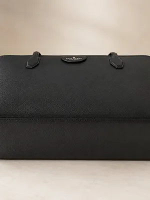 Kate Spade Black Leather Large Shoulder Tote Pinmount Logo NWT thumbnail 5