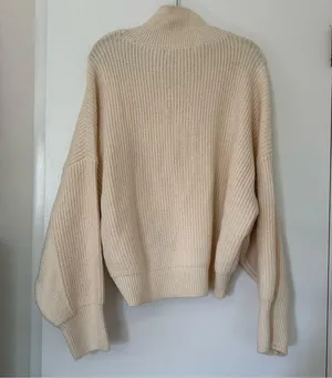 Urban Outfitters Women’s Sweater Pullover Half Zip Chunky Cable Knit Crop XXL thumbnail 2