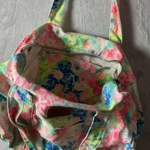 PINK Victoria's Secret Floral‎ Canvas Tote Bag Large Travel thumbnail 5