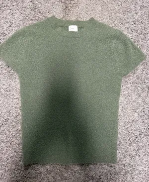 a new day Olive Green Short Sleeve Knit Top thumbnail 1