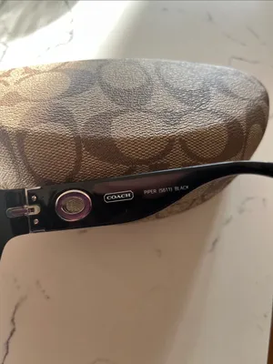 Coach Black Frame Sunglasses with Purple Gradient Lenses thumbnail 4