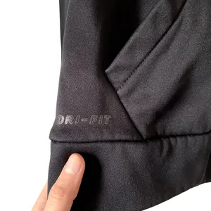 Nike dri fit black and white logo hoodie pockets workout athleisure top thumbnail 5