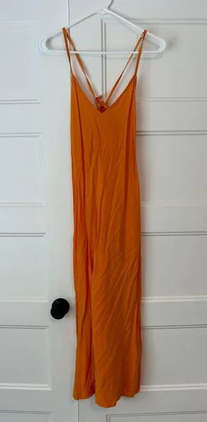 Old Navy Orange Maxi Dress thumbnail 1