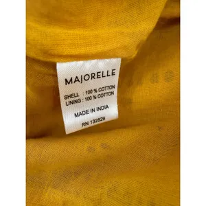 Majorelle Mara Eyelet Ruffle Mini Dress Mustard Yellow Tie Strap Size‎ Small thumbnail 14