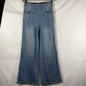 Halara Jeans Women's Small Sunset Blue Flex High Waisted Stripe Wide Leg Flowy thumbnail 4