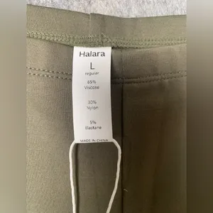 Halara Women Size Large‎ Olive Green New Wide Leg Stretchy Pants thumbnail 4