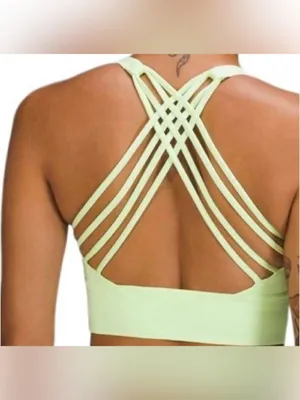 Lululemon Free to Be High-Neck Longline Bra Wild Light Support A/B Faded Zap S6 thumbnail 2
