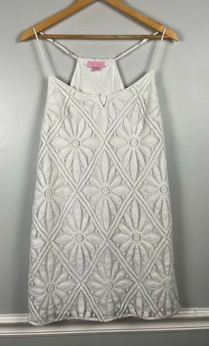 Lilly Pulitzer Dusk Dress Resort White Delray Diamond Lace Size small thumbnail 1