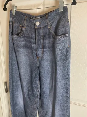 NWT Jason Wu Faded Raw Denim Wide Leg Lyocell Pants Jeans Blue Size 2 thumbnail 5
