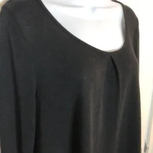 Ya Los Angeles Sweater Swing Button Dress Black M thumbnail 8