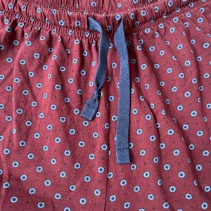 Foulard Classic Drawstring Pajamas Pants Burgundy, Size XL thumbnail 2