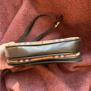 Vintage Burberry Made in England nova check Haymarket shoulder bag saddle bag thumbnail 6