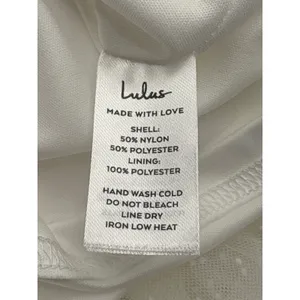 Lulus‎ Symphony of Love White Dotted Tulle Tiered Mini Dress XL Bridal Shower thumbnail 6