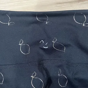 Beyond Yoga Black and Gold Lemon Leggings Women’s XS thumbnail 4