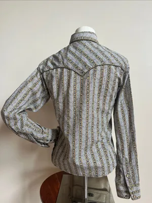 Panhandle Slim Western Shirt with snaps southwestern cattle rustler Bull riding thumbnail 7