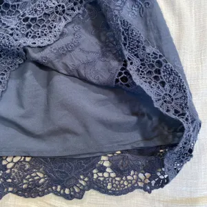 Abercrombie &‎ Fitch Off the Shoulder Blue Embroidered Loose Fit Dress Small thumbnail 12