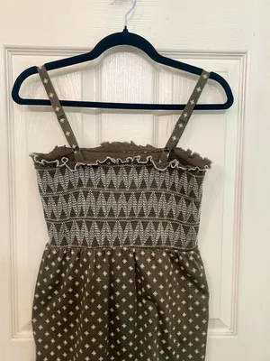 No Boundaries Smocked Tribal Print Cami Top Brown Size M thumbnail 2
