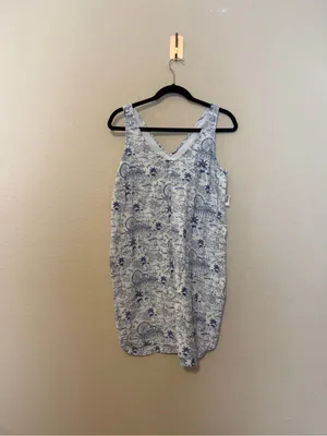 Old Navy Linen Blend Ferris Wheel Boardwalk‎ Print Dress Size Small NWT thumbnail 2