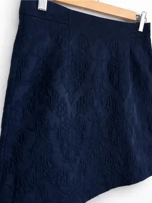 Zara Navy Mini Skirt thumbnail 5