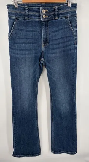 KanCan Estilo bootcut stretch dark wash double button high waist jean women’s 28 thumbnail 1