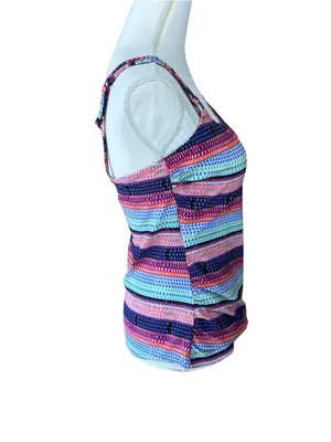 Croft & Barrow tankini, size 14, beach, summer, vacation, colorful, molded cups thumbnail 4