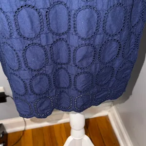 J. Crew 100% Cotton Navy Mini Dress thumbnail 5